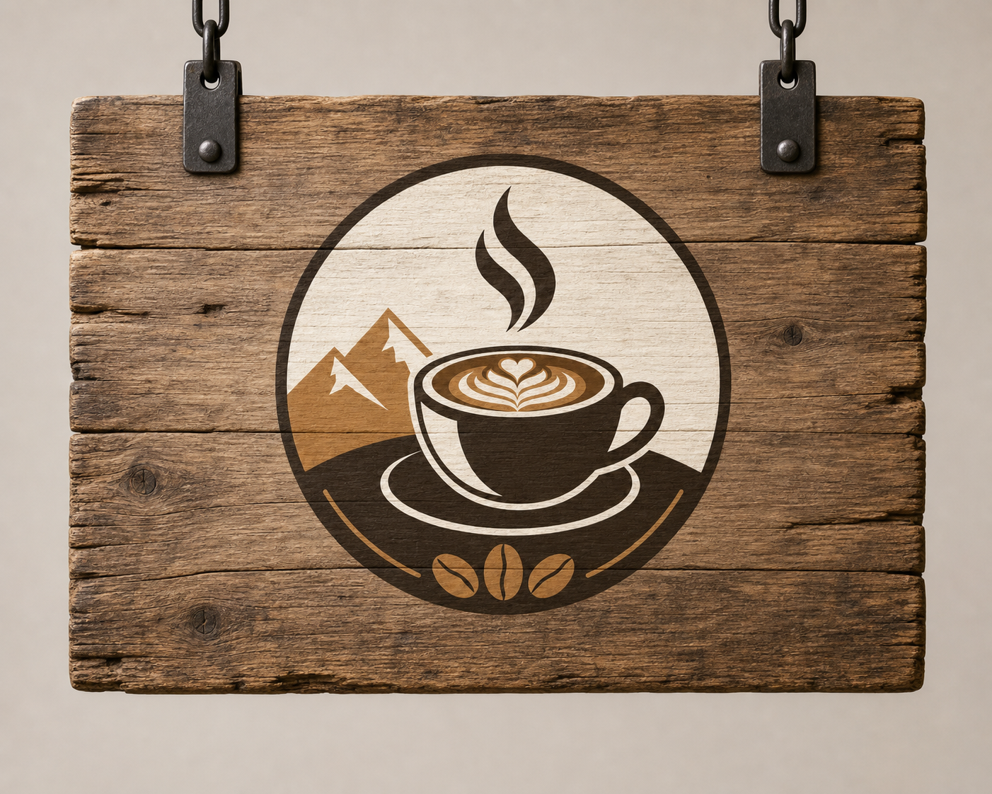 图生图:木牌 logo