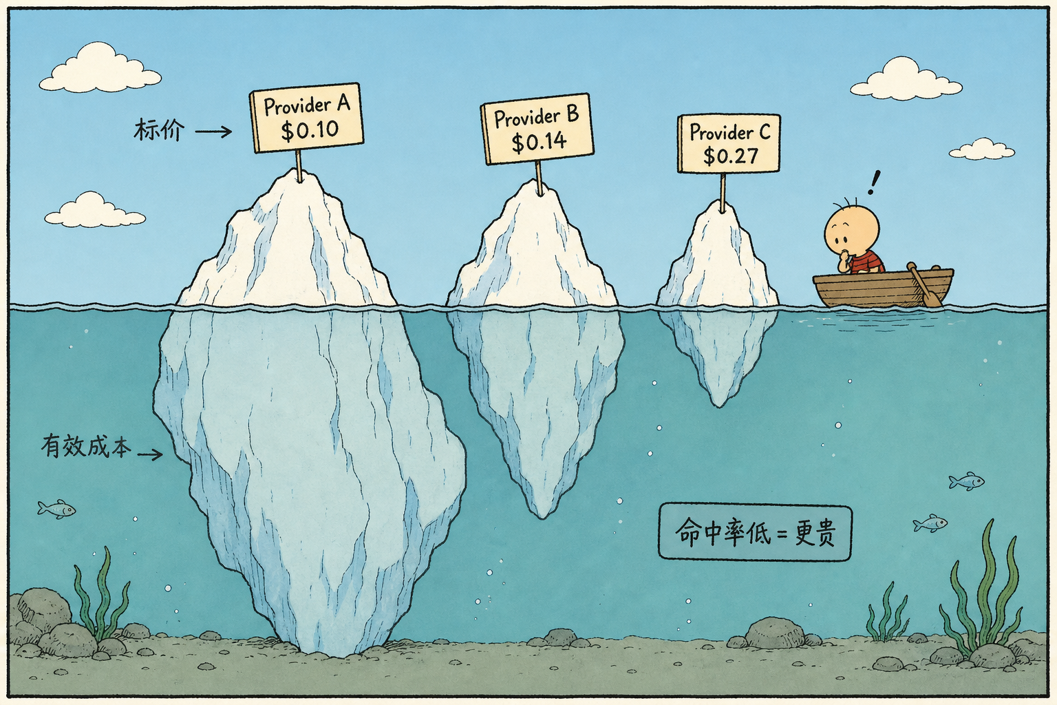 供应商定价冰山:水上是标价,水下是实际成本
